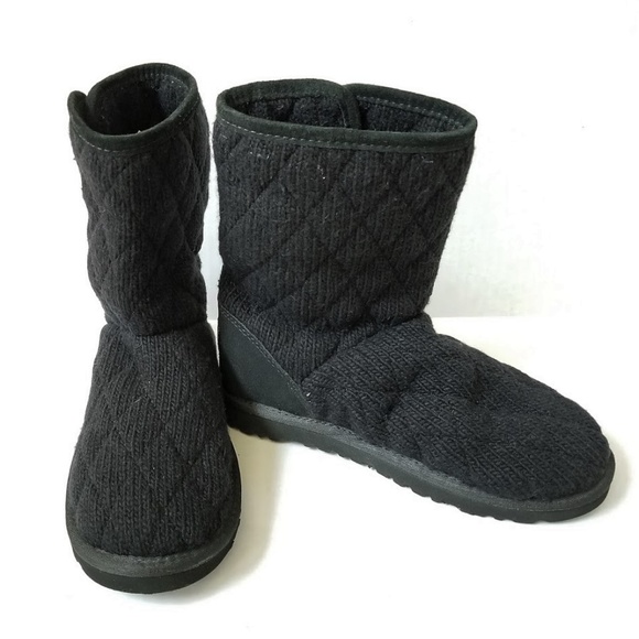 UGG Shoes - UGG #3176 Mountain Quilted Short Boots BLACK 6